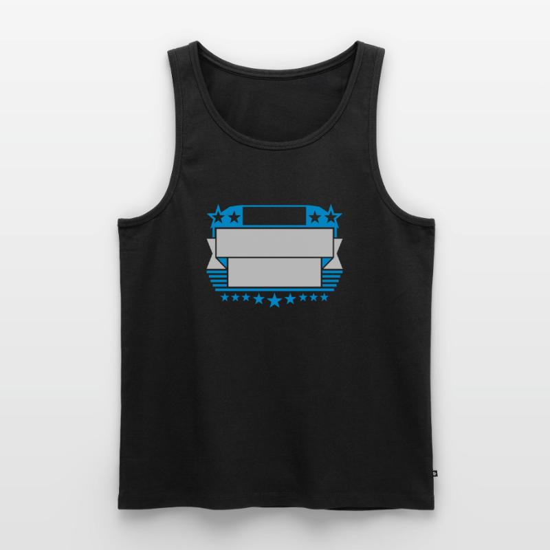 Insert Text Frame Shield Men's Premium Organic Tank Top