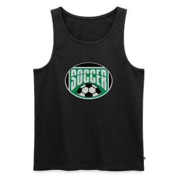 Bouclier de sport de passe-temps de football - Débardeur bio Premium Homme - noir - Devant - Michal (187cm)