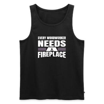 cabinetmaker union carpenter tshirts fun dad - Männer Premium Bio Tank Top - Schwarz - Vorne - Michal (187cm)