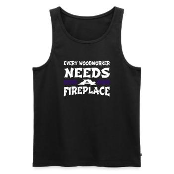 forestry badge forester hobbyists cabinetmaker - Männer Premium Bio Tank Top - Schwarz - Vorne - Michal (187cm)