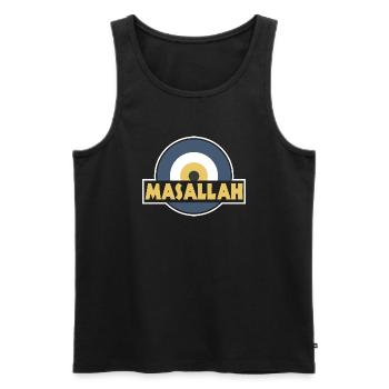 Nazar - Männer Premium Bio Tank Top - Schwarz - Vorne - AI Model Male 178 light (178cm)