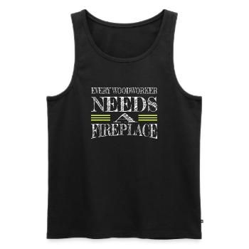 funny statement carpenter saw - Men's Premium Organic Tank Top - black - Front - Michal (187cm)