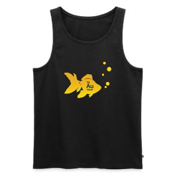 Élément Poisson Or - Débardeur bio Premium Homme - noir - Devant - AI Model Male 178 light (178cm)