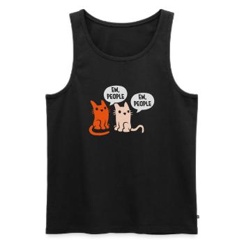 ew people cats pets - Men's Premium Organic Tank Top - black - Front - AI Model Male 178 light (178cm)
