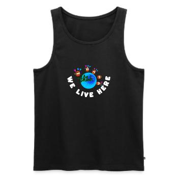 Erden Spruch - Männer Premium Bio Tank Top - Schwarz - Vorne - AI Model Male 178 light (178cm)