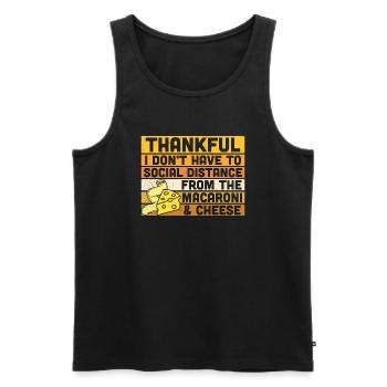 thankful - quotes thanksgiving - Débardeur bio Premium Homme - noir - Devant - AI Model Male 178 light (178cm)