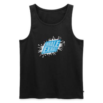 inhale exhale yoga quote - Men's Premium Organic Tank Top - black - Front - Michal (187cm)