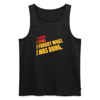 I came saw forget - Männer Premium Bio Tank Top - Schwarz - Vorne - AI Model Male 178 light (178cm)