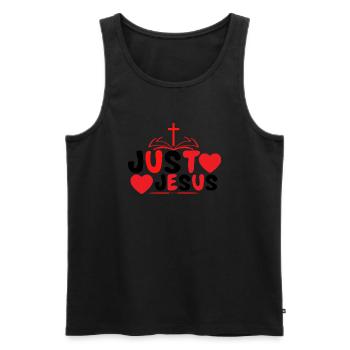 Just Jesus - Männer Premium Bio Tank Top - Schwarz - Vorne - AI Model Male 178 light (178cm)