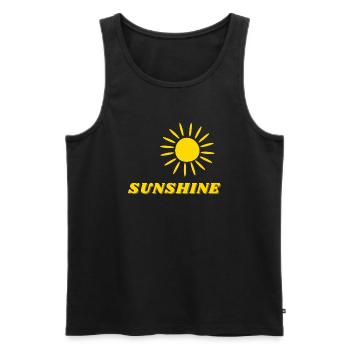 SUNSHINE - Männer Premium Bio Tank Top - Schwarz - Vorne - Michal (187cm)