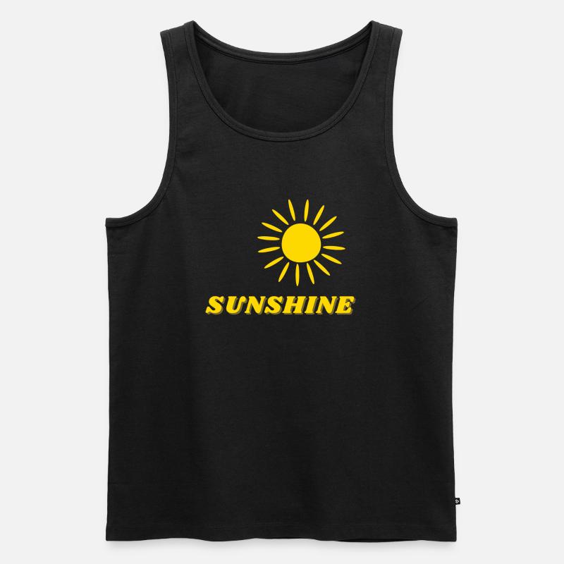 SUNSHINE - Männer Premium Bio Tank Top - Schwarz