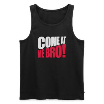 Viens à moi bro - Débardeur bio Premium Homme - noir - Devant - AI Model Male 178 light (178cm)