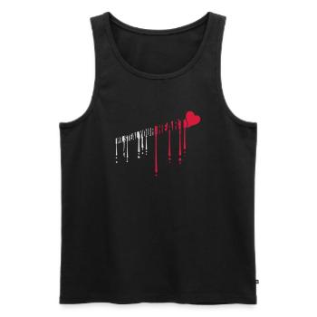 mr steal your heart - Men's Premium Organic Tank Top - black - Front - Michal (187cm)