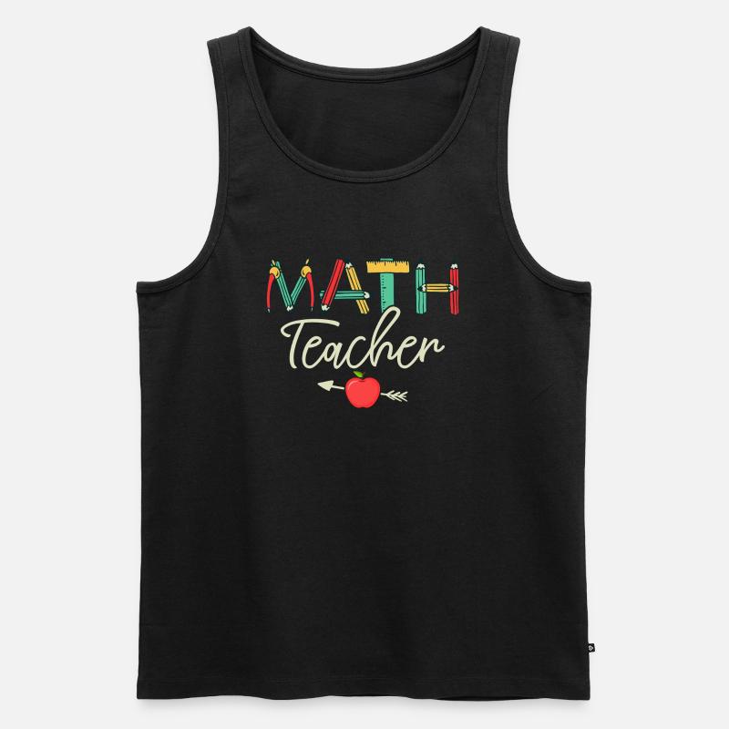 Math Teacher Student School Education - Männer Premium Bio Tank Top - Schwarz