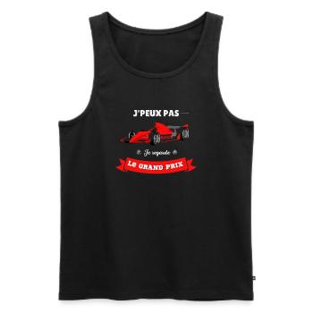 J'peux pas j'ai grand prix - Débardeur bio Premium Homme - noir - Devant - Michal (187cm)