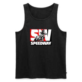 Speedway - Motorcycle Speedway - Männer Premium Bio Tank Top - Schwarz - Vorne - AI Model Male 178 light (178cm)