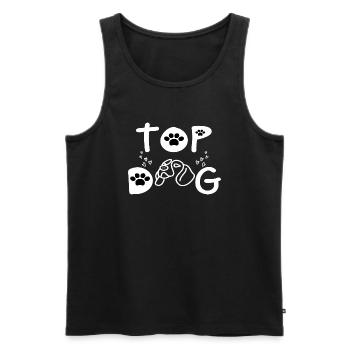 Top Dog - Débardeur bio Premium Homme - noir - Devant - AI Model Male 178 light (178cm)