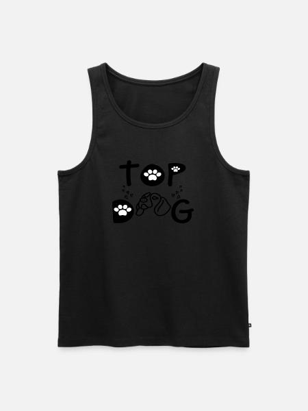 Top Dog - Men's Premium Organic Tank Top - black