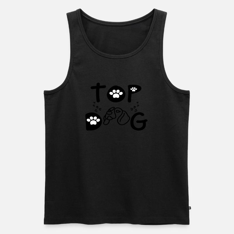 Top Dog - Männer Premium Bio Tank Top - Schwarz