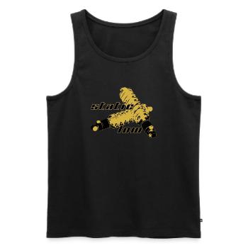 staticlow 3 - Männer Premium Bio Tank Top - Schwarz - Vorne - Michal (187cm)