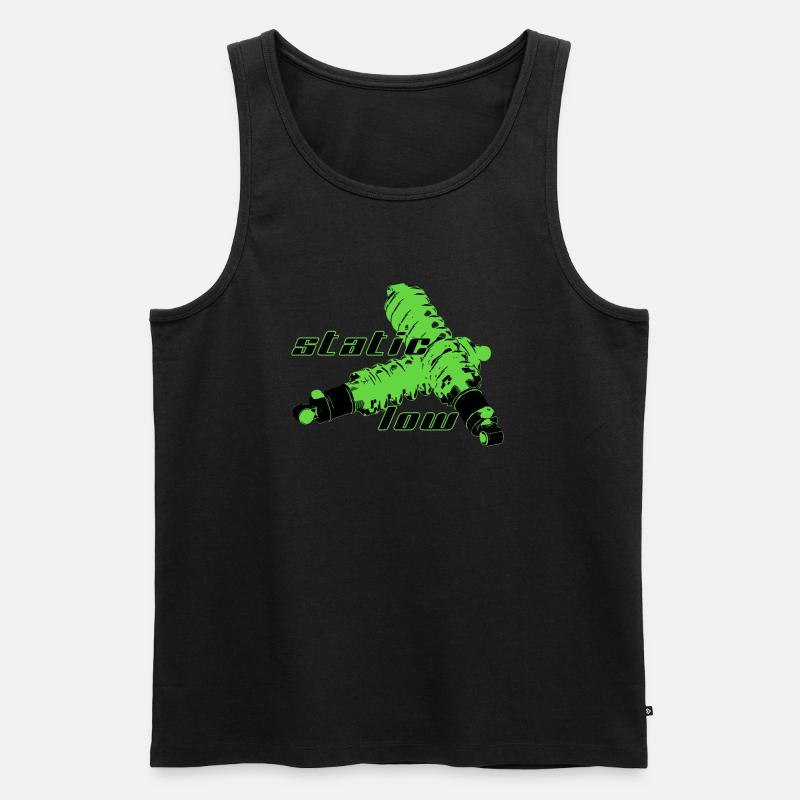 staticlow 4 - Männer Premium Bio Tank Top - Schwarz