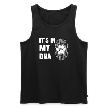 Hund Dog - Men's Premium Organic Tank Top - black - Front - Michal (187cm)