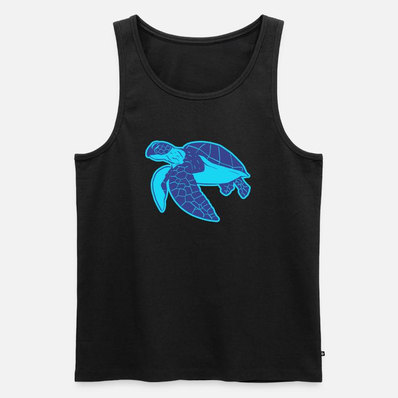 Die Schildkröte - Männer Premium Bio Tank Top - Schwarz