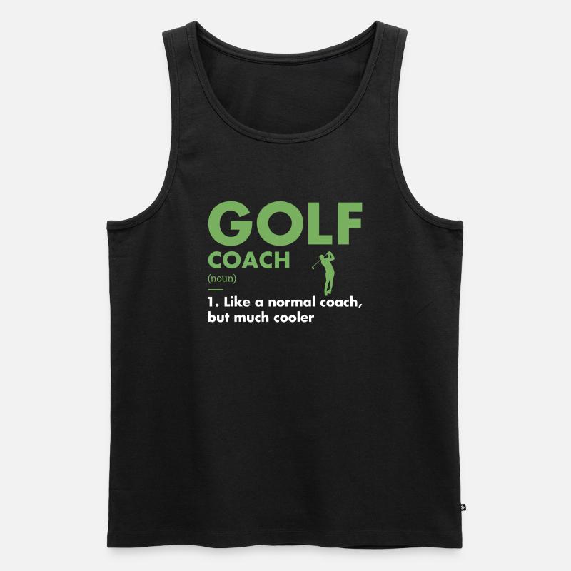 Sport Coach Definition Golf - Männer Premium Bio Tank Top - Schwarz