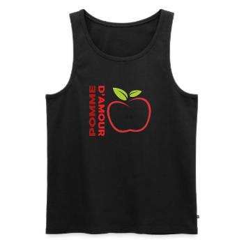 Pomme d'amour - Débardeur bio Premium Homme - noir - Devant - Michal (187cm)