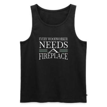 chop wood carpenter hoodies and sweatshirts - Männer Premium Bio Tank Top - Schwarz - Vorne - Michal (187cm)