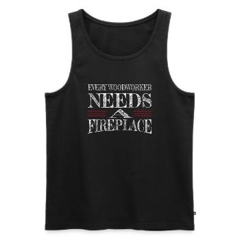 Jackhammer Lets Play Carpenter Tshirts Statement - Men's Premium Organic Tank Top - black - Front - Michal (187cm)