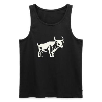 Stier-Wächter - Männer Premium Bio Tank Top - Schwarz - Vorne - AI Model Male 178 light (178cm)