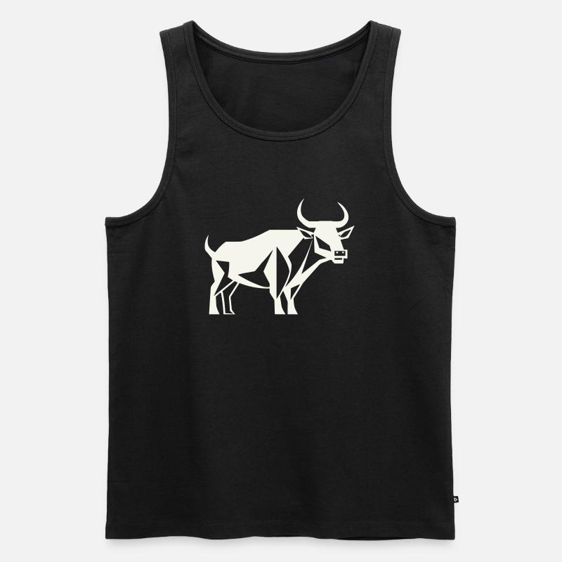 Stier-Wächter - Männer Premium Bio Tank Top - Schwarz