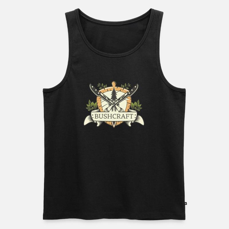 Bushcraft - Männer Premium Bio Tank Top - Schwarz
