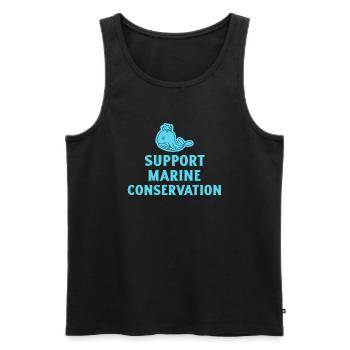 Marine Conservation - Men's Premium Organic Tank Top - black - Front - AI Model Male 178 light (178cm)