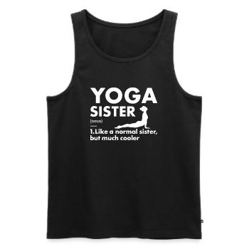 Yogi Sister Definition Yoga - Men's Premium Organic Tank Top - black - Front - Michal (187cm)