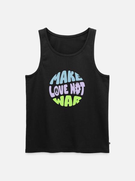 MAKE LOVE NOT WAR - Men's Premium Organic Tank Top - black