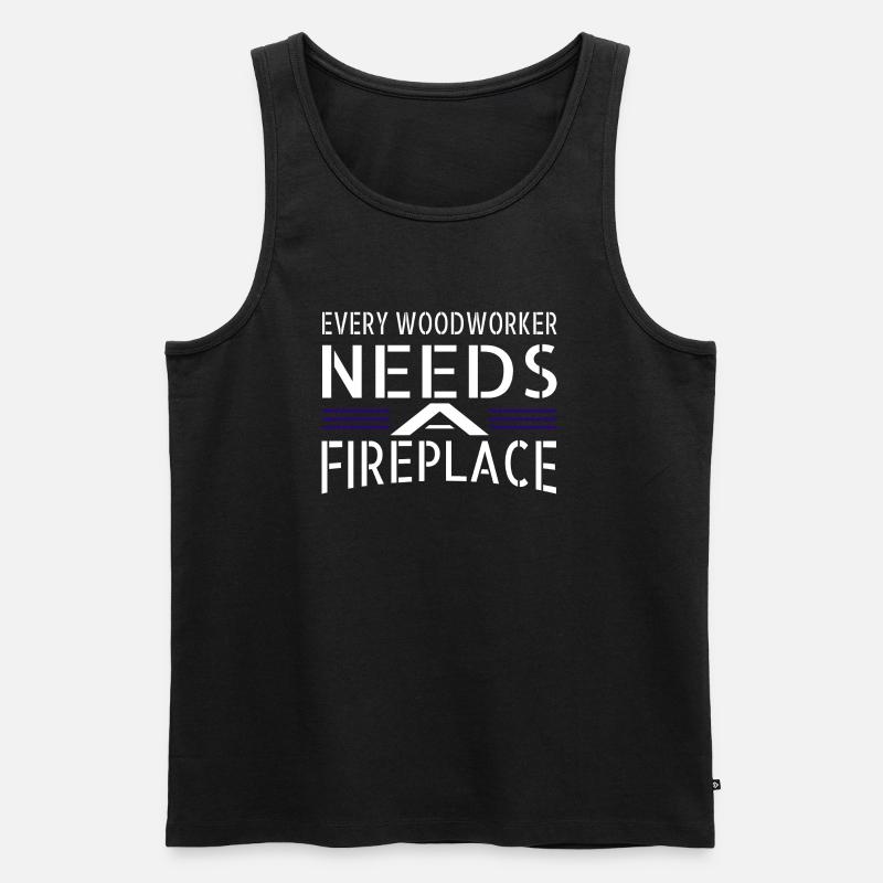 gift carpenter jokes present - Men's Premium Organic Tank Top - black