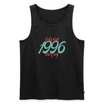 Jahrgang 1996 Ausgabe - Männer Premium Bio Tank Top - Schwarz - Vorne - Michal (187cm)