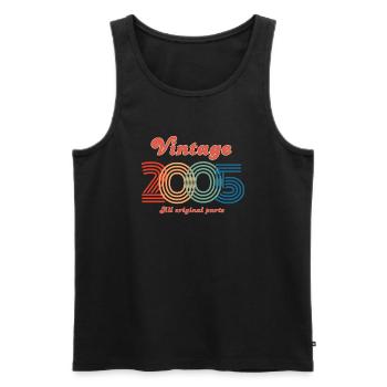 Jahrgang 2005 alle Originalteile - Männer Premium Bio Tank Top - Schwarz - Vorne - Michal (187cm)