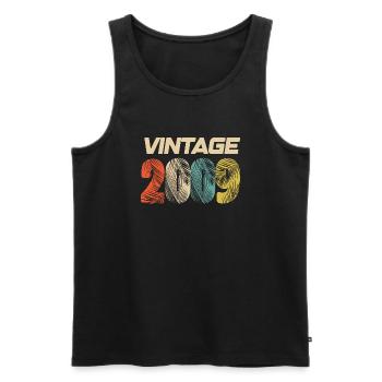 Vintage 2009 Retro - Best-seller - Débardeur bio Premium Homme - noir - Devant - Michal (187cm)