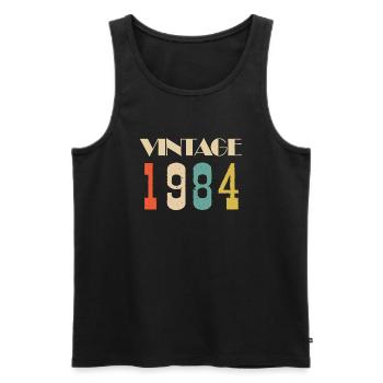 1963 Vintage Édition limitée Cadeau - Débardeur bio Premium Homme - noir - Devant - Michal (187cm)