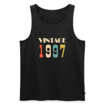1950 Vintage Édition limitée Cadeau - Débardeur bio Premium Homme - noir - Devant - Michal (187cm)