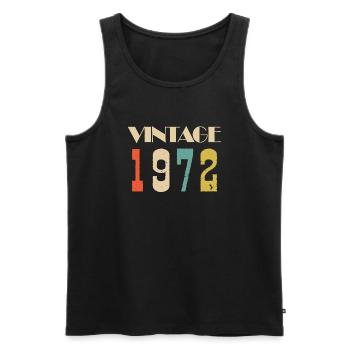 1975 Vintage Édition limitée Cadeau - Débardeur bio Premium Homme - noir - Devant - Michal (187cm)