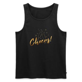 Cheers - Männer Premium Bio Tank Top - Schwarz - Vorne - Michal (187cm)