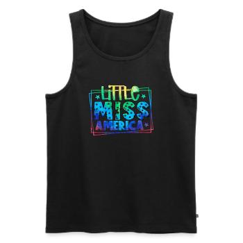 Little Miss Independent 4th of July - Men's Premium Organic Tank Top - black - Front - Michal (187cm)