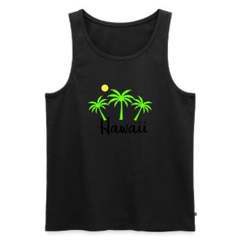Hawaii - Men's Premium Organic Tank Top - black - Front - Michal (187cm)