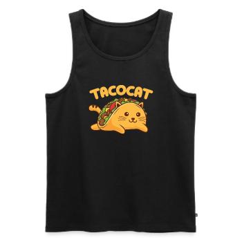Tacocat - Taco Lover Mexican Food Taco Tuesday - Men's Premium Organic Tank Top - black - Front - AI Model Male 178 light (178cm)