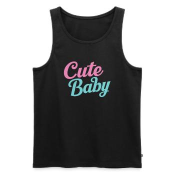 Cute baby - Men's Premium Organic Tank Top - black - Front - Michal (187cm)