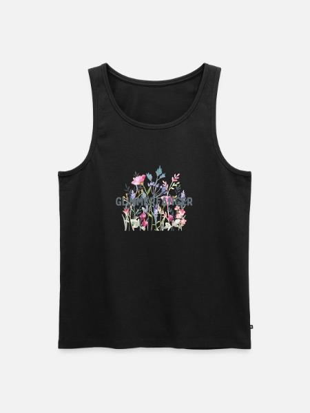 Blumen | Sticker | Glimmerfänger - Männer Premium Bio Tank Top - Schwarz
